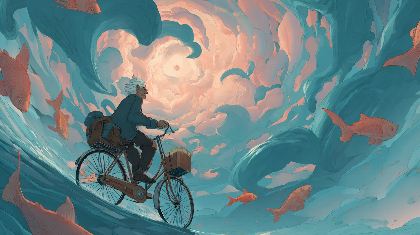 Bicycle on River of Fish