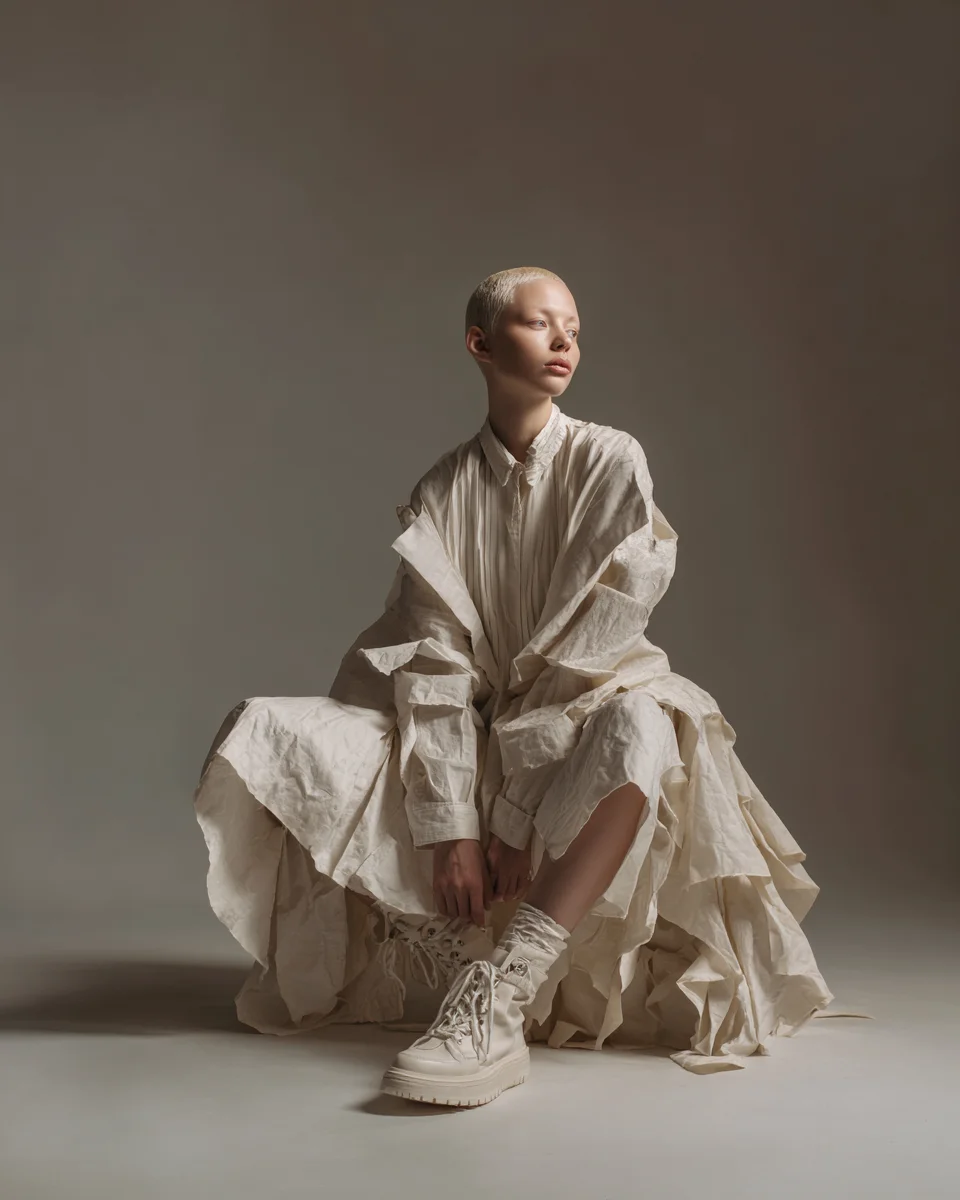 Sculptural Cream Editorial