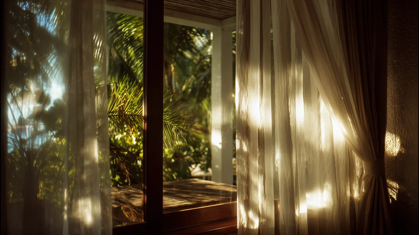 Sunrise Through Curtains